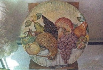 Ceramiche d-Arte di Albisola - Piatto con beccaccia e frutta